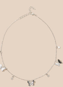 Silver Butterfly Bliss Necklace